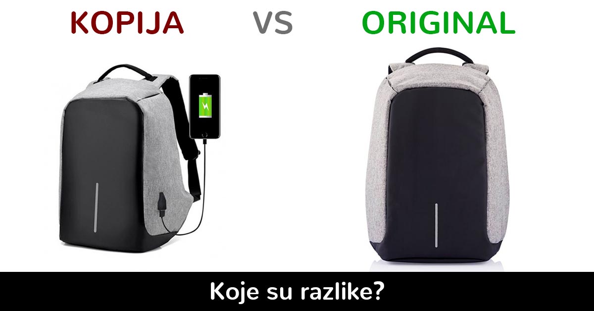 XD-Design 2 kopija vs originalni boban ranac koje su razlike 1